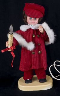 Rennoc 19" Little People Boy Caroler Electric Animated Motionette Vintage 1